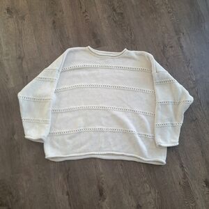 Vintage Beige Roll Neck Sweater